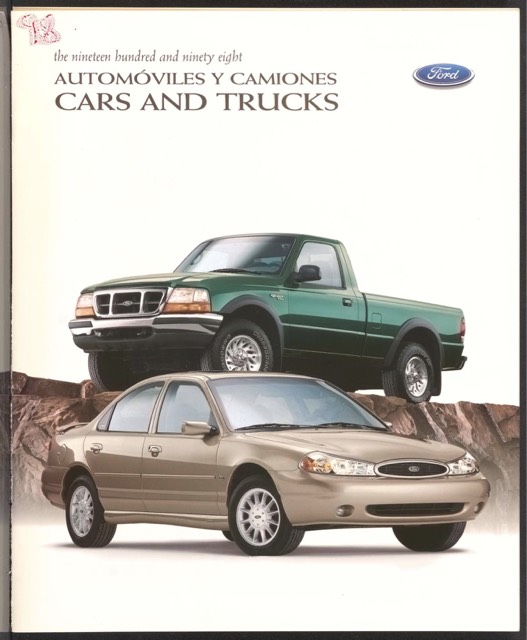 Cover of the 1998 Ford Division cars and trucks (English and Spanish)