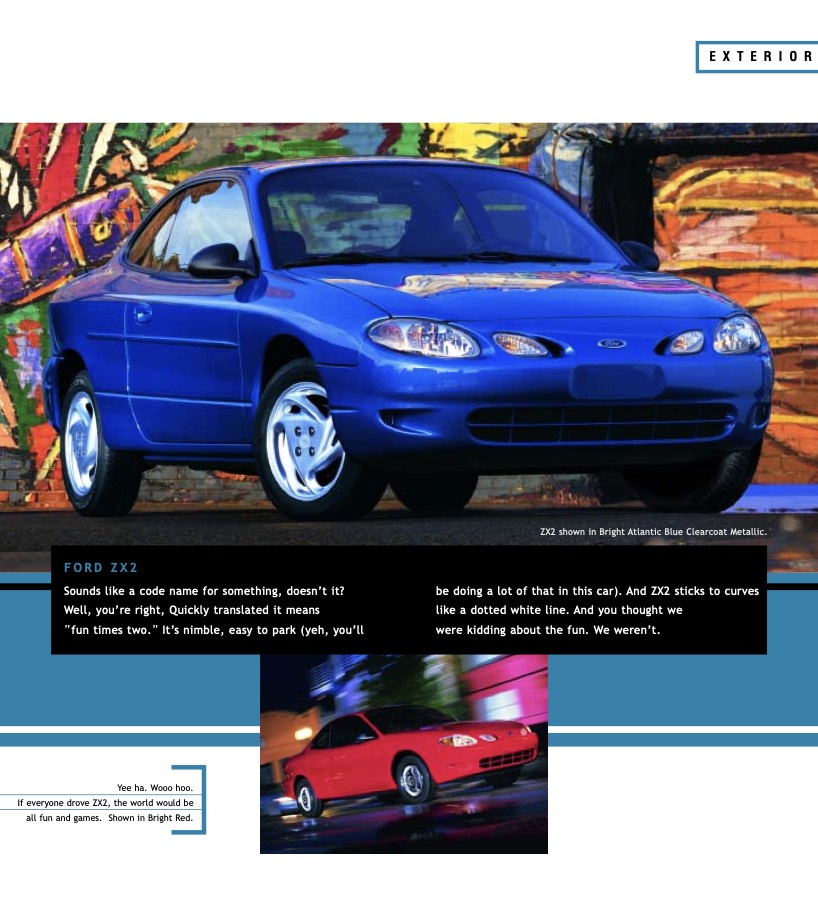 Cover of the 2001 Ford ZX2 e-brochure