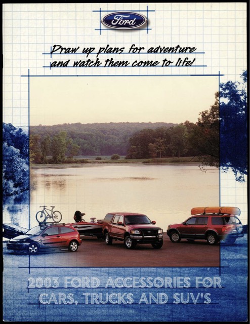 Cover of the 2003 Ford accessories for cars, trucks and SUVs
