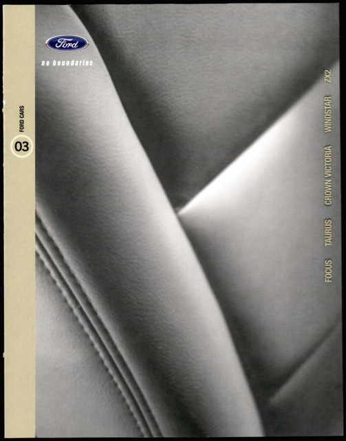 Cover of the 2003 Ford cars