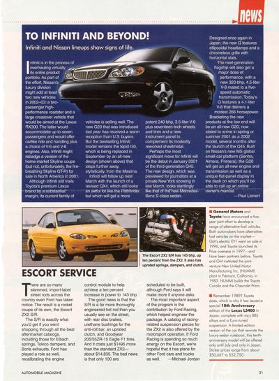 Automobile Magazine news page with the