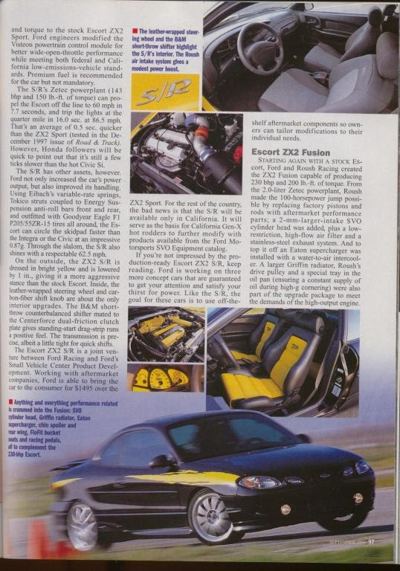 Magazine page with the end of an S/R test and an